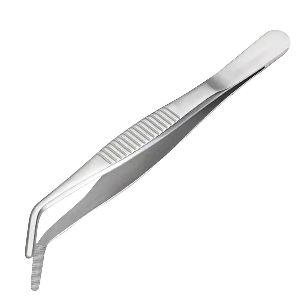 Stainless Steel Toothed Dressing Tweezers, Thickened And Hardened Long Clip
