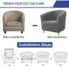 New Tub Armchair Sofa Cover Slipcover Home Decor Anti-dirty Warm Club Single Sofa Cover Elastic Chair Covers for Living Room