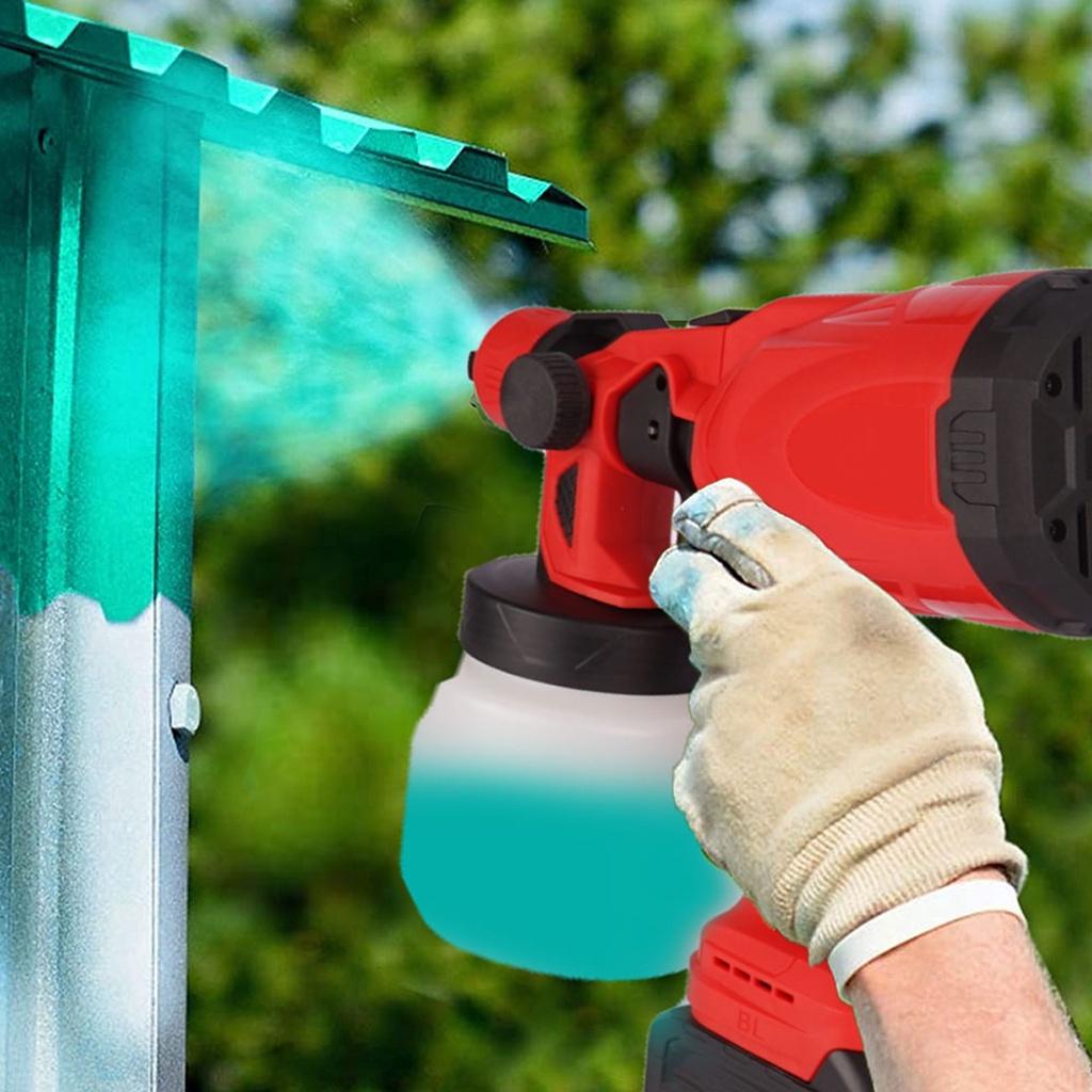 1000ML 1000w Cordless Electric Spray Gun with 1/2 Original Battery Portable Paint Sprayer Compatible For Makita Battery EU Plug