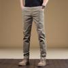 2024 Spring And Autumn Combed Plush/Regular Pure Cotton Simple Casual Loose Straight Men'S Business Elastic High End Pants