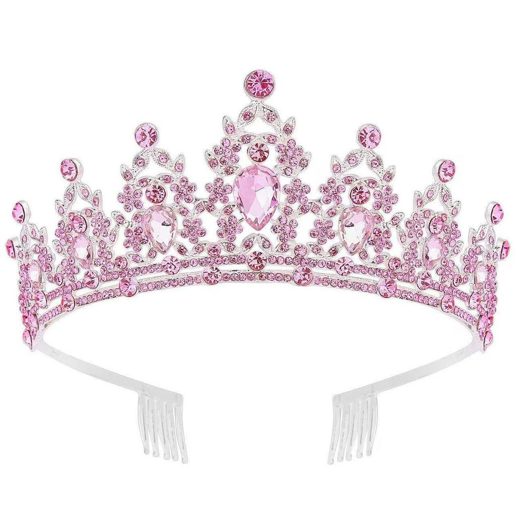 Bridal Crown Tiara Alloy Rhinestone Headband Wedding Crown Birthday Hair Accessory Party Headband Accessories