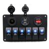 Painel de Interruptores à Prova d'Água BlueFire DC 12V/24V para Barco Marinho, Caravana, LED