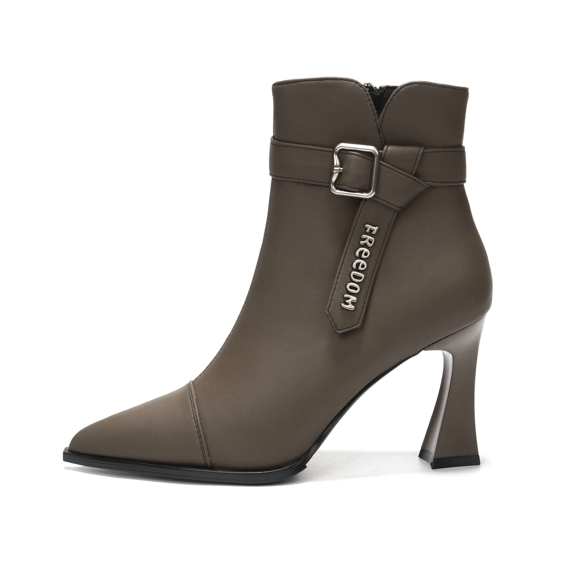 

Ботинки с боковой молнией, ботинки на высоком каблуке, модные женские ботинки на блочном каблуке, осень и зима, новые модные корейские туфли на высоком каблуке 34