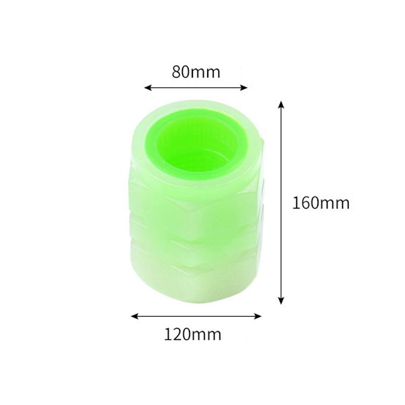 1-16 ks Světelné krytky ventilků pneumatik pro automobily Fluorescenční noční svítící kryt ventilku Zelený prachotěsný kryt ventilku pneumatiky Autopříslušenství