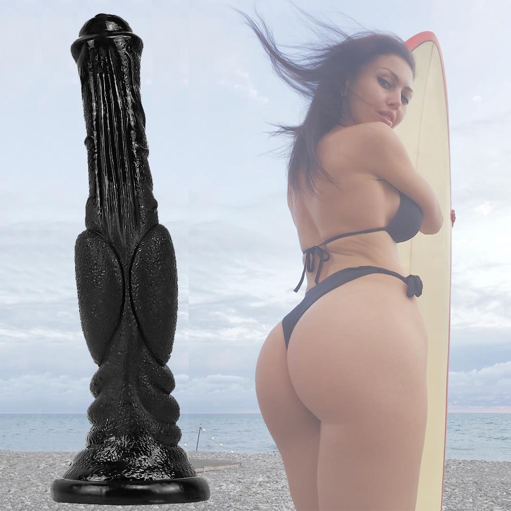 Pferdepenis-Simulation Tierdildo Sex Orgasmus Erwachsener Dildo Saugnapf Penis Anal Butt Plug Erwachsene Produkte 18+ Sexspielzeug