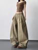 Spring 2026 Fashion: Women's High-Waisted Lazy Style Wide-Leg Khaki Pants