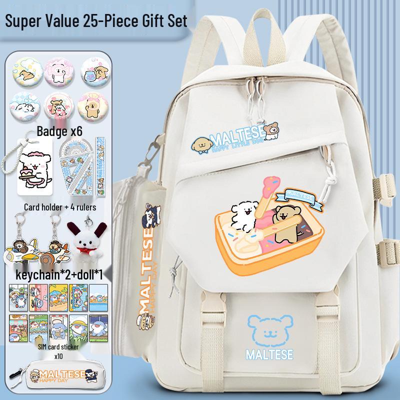 Lively Puppy Girls' Versatile School Backpack - Lightweight, Spacious & Perfect for Travel