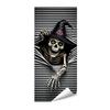 Outdoor Festive Atmosphere Decor Halloween Wall Stickers Trash Can Decal Stickers, Spooky Skull Ghost Horror Easy Application for Home Decals Garbage