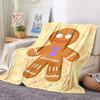 1pc Gingerbread Man Blanket Warm, Cozy, And Soft, Suitable for Sofas, Beds, Cars, And Office Use.Perfect for Camping And Travel, Making It a Great Gif