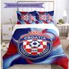 Croatia Football Printed Bedding 3 Piece Set Cozy Breathable Bed Cover Set as Housewarming Holiday Gift