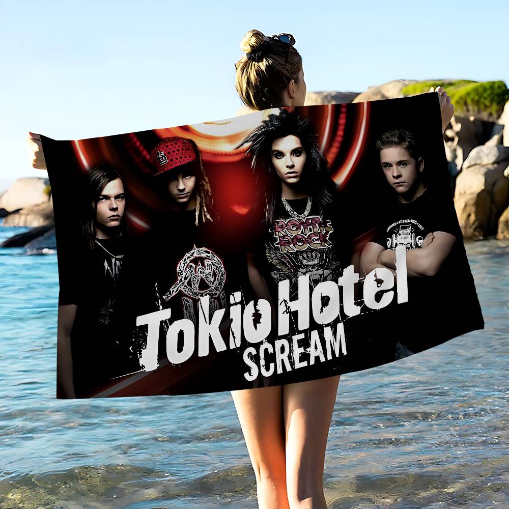 Klassisches Band T-Tokio H-Hotel Mikrofaser Strandtuch Saugfähig Schnelltrocknend Weich Yoga Schwimmen Resort Bergsteigen Handtuch