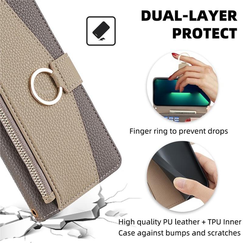 For Samsung Galaxy A53 5G Case Wallet Crossbody Phone Bag with Zipper Pocket