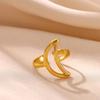 Geometric Hollow Gold Color Waterproof Rings 2026 For Women Stainless Steel Butterfly Daily Elegant Anillos Party Jewelry Gifts