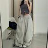 [Quick-drying] ins Internet celebrity retro American summer wide-leg loose sports dancing jazz casual tooling trousers