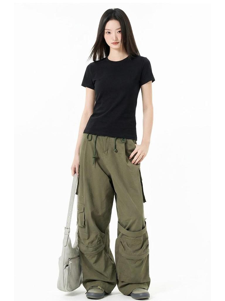 Women's Summer Cotton Three-Protection Short Sleeve T-Shirt: Waterproof, Oil-Proof, Stain-Proof