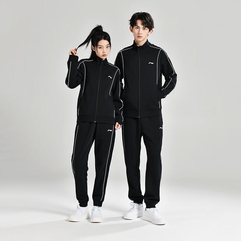 Унисекс спортивный костюм LI-NING с флисовой подкладкой M чёрный