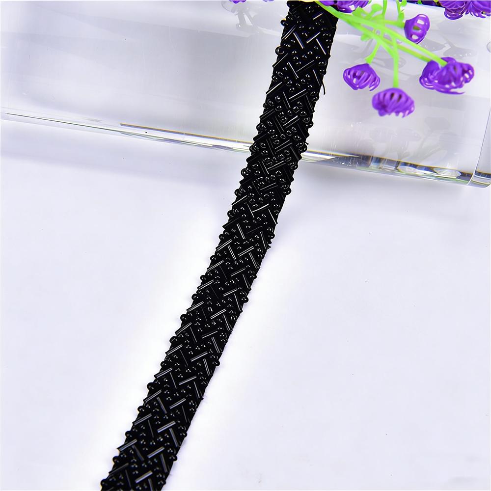 Beaded Pearl Lace Trim Soft Tulle Ribbon Handmade Beading Exquisite Lace Trim For Curtains Sleeve Decoration Bags