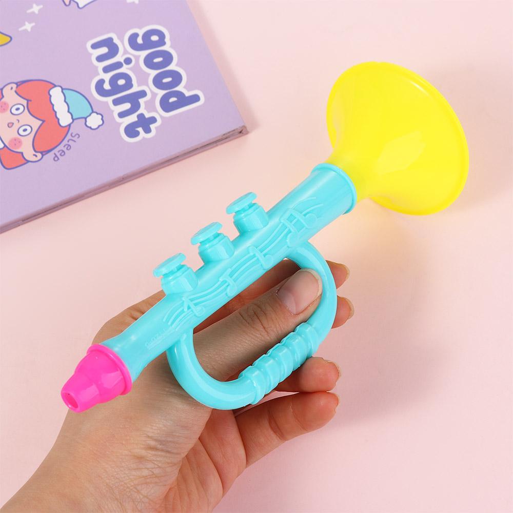 17CM Kids Toy Best Gift Colorful Plastic Trumpet Kids Trumpet Baby Music Toys Baby Horn Toy