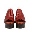 Salvatore Ferragamo Samanta Croc Embossed Platform Mules Rust