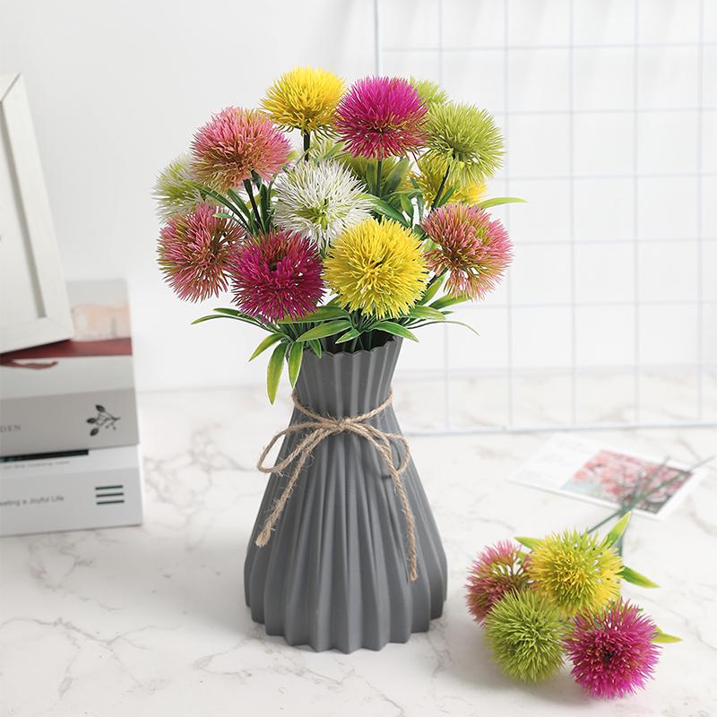 3/6/12Pcs 28cm  Silk Dandelion Artificial Flower Plant Bouquet for Home Decor Wedding Decorative Party Table Vase Decoration