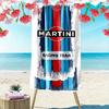 Martini Racing Print Strandtuch, Großes Weiches Schnelltrocknendes Handtuch für Strand Camping Schwimmen