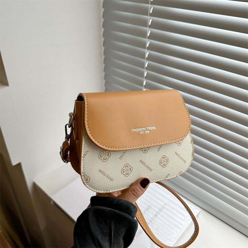 Casual Saddle Bags This Year's New Trendy  Fashionable  Simple and Personalized Crossbody Retro Single-shoulder Women's Bag