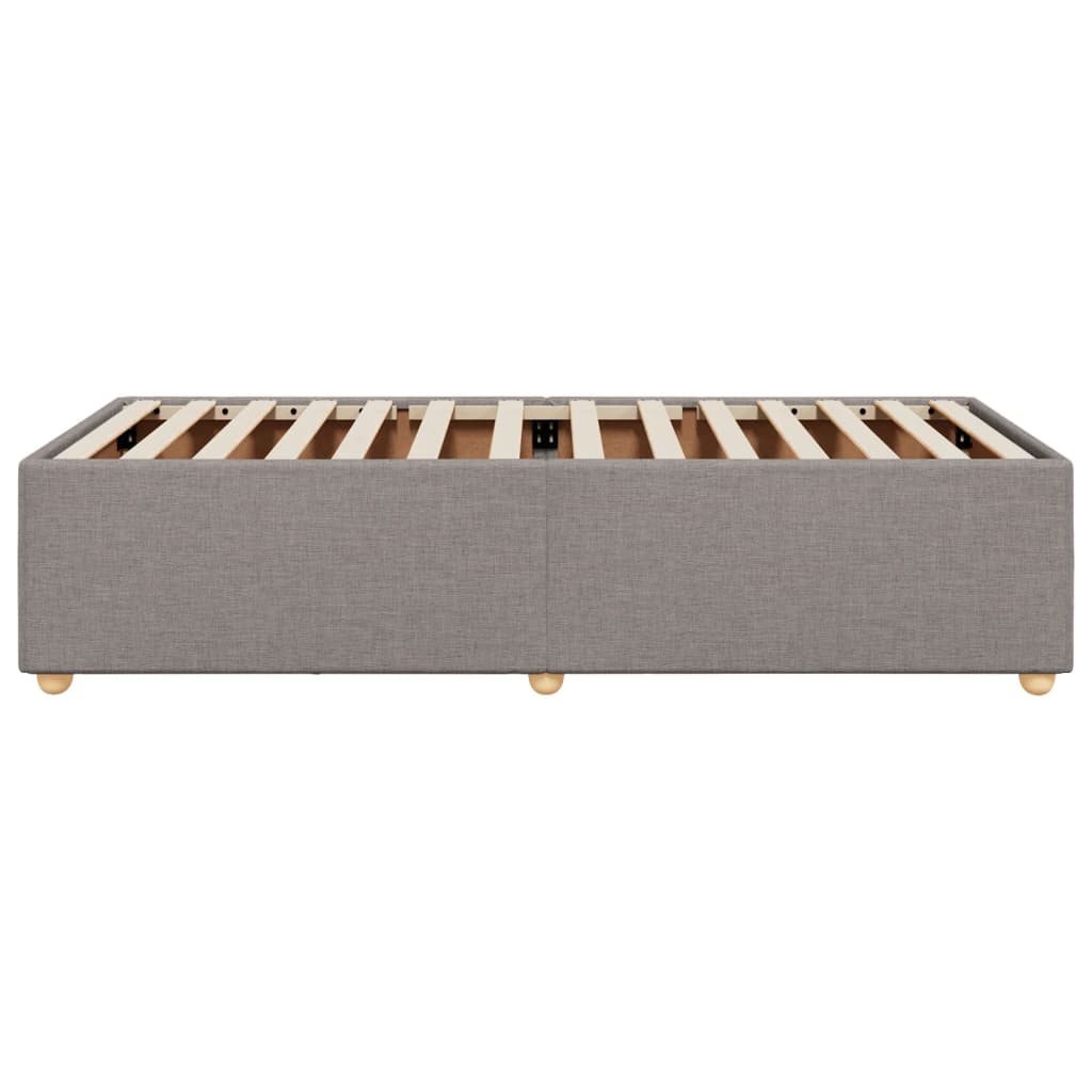 Bed Frame without Mattress Taupe 100 x 200 cm Fabric