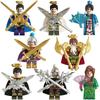 Three Kingdoms Five Tiger Generals Minifigure Set, Small Building Blocks Toy, Third-Party Licensed Figures with Mounts and Weapons