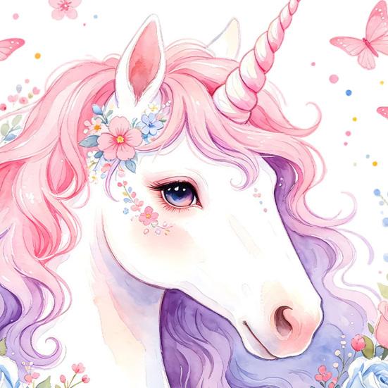 Yousheng Static Window Cling, Unicorn Pattern Wall Decal, Waterproof Removable No Glue Mark Glass Sticker, Ceramic Tiles Bedroom