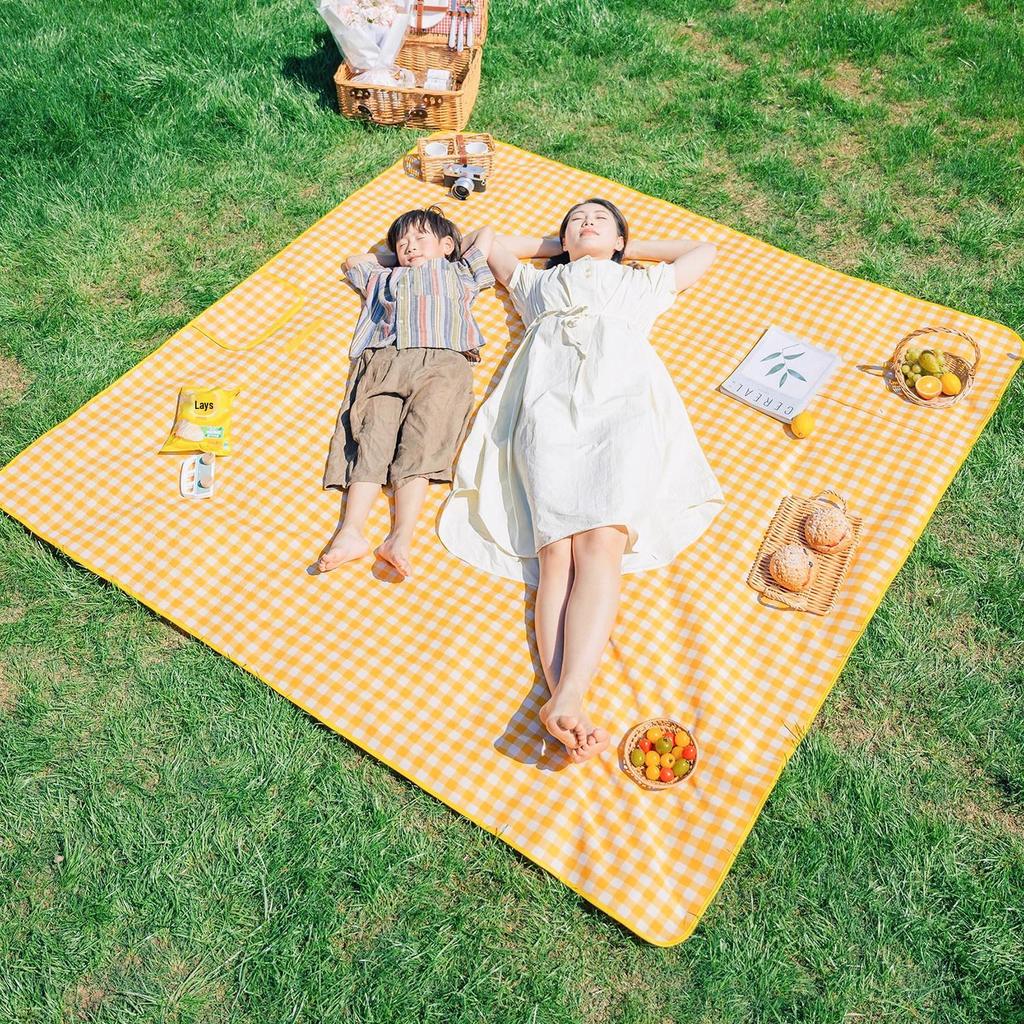 City Wave Waterproof Picnic & Camping Ground Mat - Thick, Foldable, Moisture-Proof, Portable