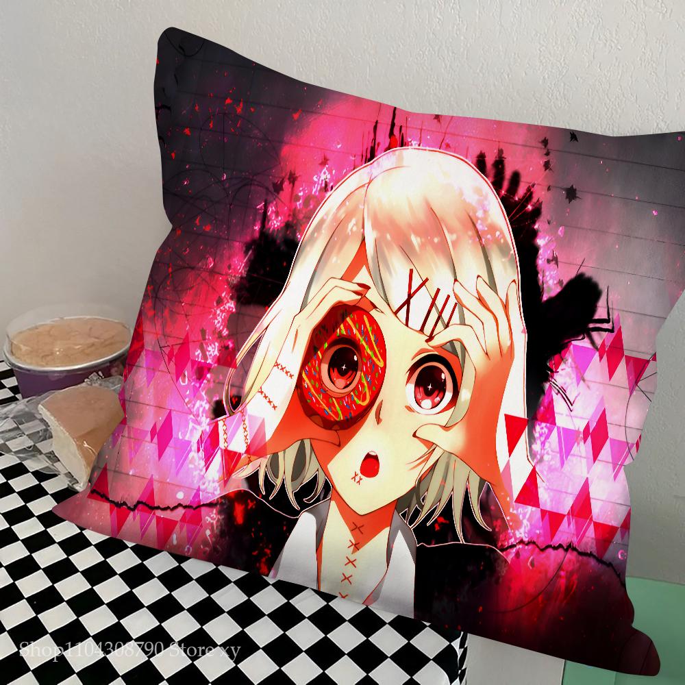 Anime JUUZOU SUZUYA Tokyo Pillow Case Square Pillow Bedroom Sofa Leisure Comfort Cushion Car Living Room Home Decoration