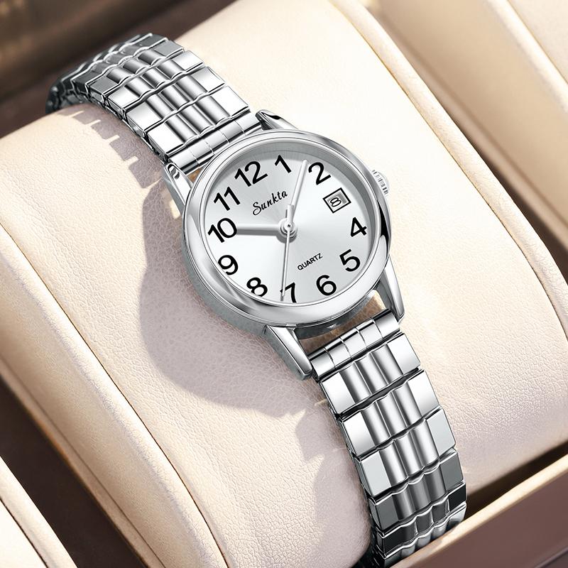 

Simple Ladies Quartz Watch Fashion Round Dress Watch For Women Casual Leather Strap Waterproof Female Bracelet Gift Clock серебро белый