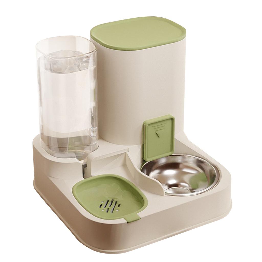 Automatic Pet Feeder And Waterer, Automatic Feeding Cat Food And Waterer Set For Small And Large Cats And Dogs