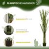 Artificial Yucca Large 190cm Artificial Plant, Plastic Artificial Plant In Pot, 17 X 17 X 190 Cm Emerald Green