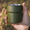 4pcs Stainless Steels Drinking Cup Outdoor Travel Coffees Milk Mugs Replacement Stackable Camping Cup with Cup Cover
