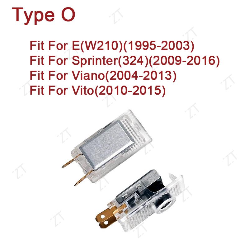 HD Glass Lens Car Door Light Welcome Lamp Never Fade For Mercedes Benz CLA E C S V CLS CLA CLK SLK SLR Class Sprinter Viano Vito