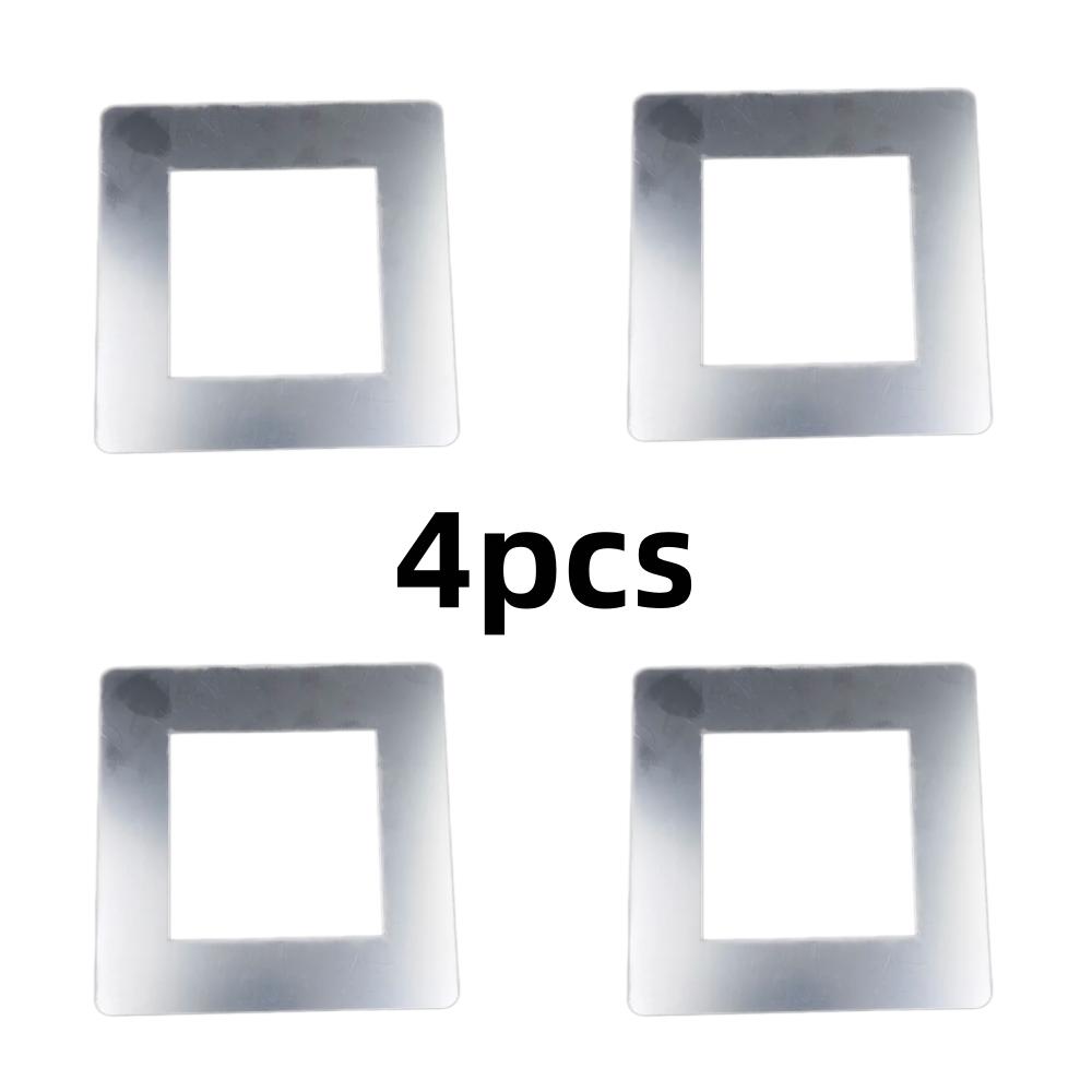 

4pcs 15X15cm Switch Sticker Home Decor Wall Stickers Decor Living Room Mirror Style Photo Frame For Home Wall Decoration 4pcs серебряный
