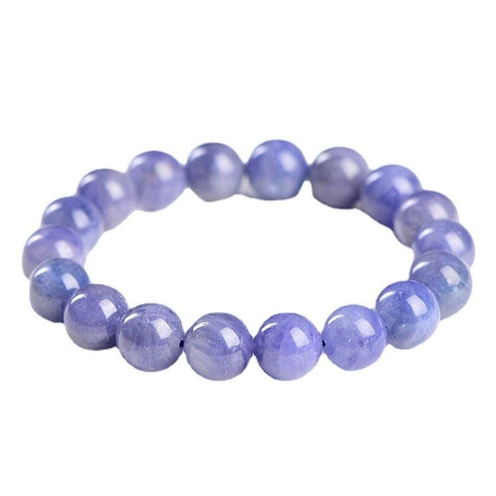 EasternStar Tanzanite Blue Zoisite Ilmenite Bracelet 7A 10mm Power stone Natural