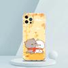 Peach And Goma Cat Phone Case for iPhone 16 15 14 13 12 Pro Max Cover Transparent for iPhone 11 Pro Max 7 8 Plus XS XR Shell Bag