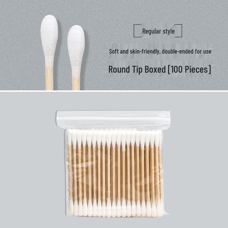Спиральные двусторонние ватные палочки для чистки ушей, одноразовые для взрослых