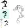 Exquisite Gold Silber Schwarz Drachen Ohrringe Trendiger Tierkreis Legierung Ohrschmuck