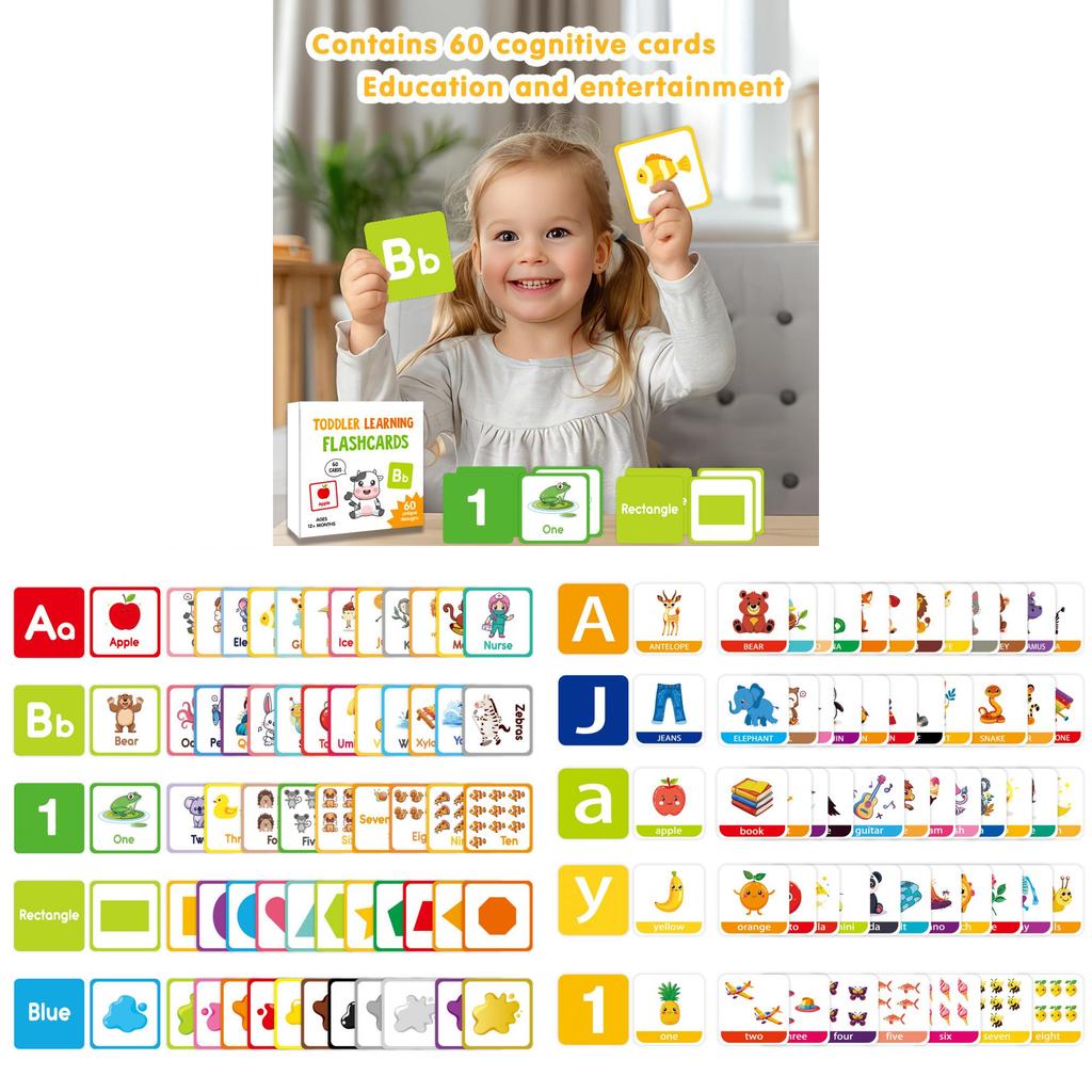 Educational Animal Flash Cards For Kids With English Letters Learning Set For Early Education