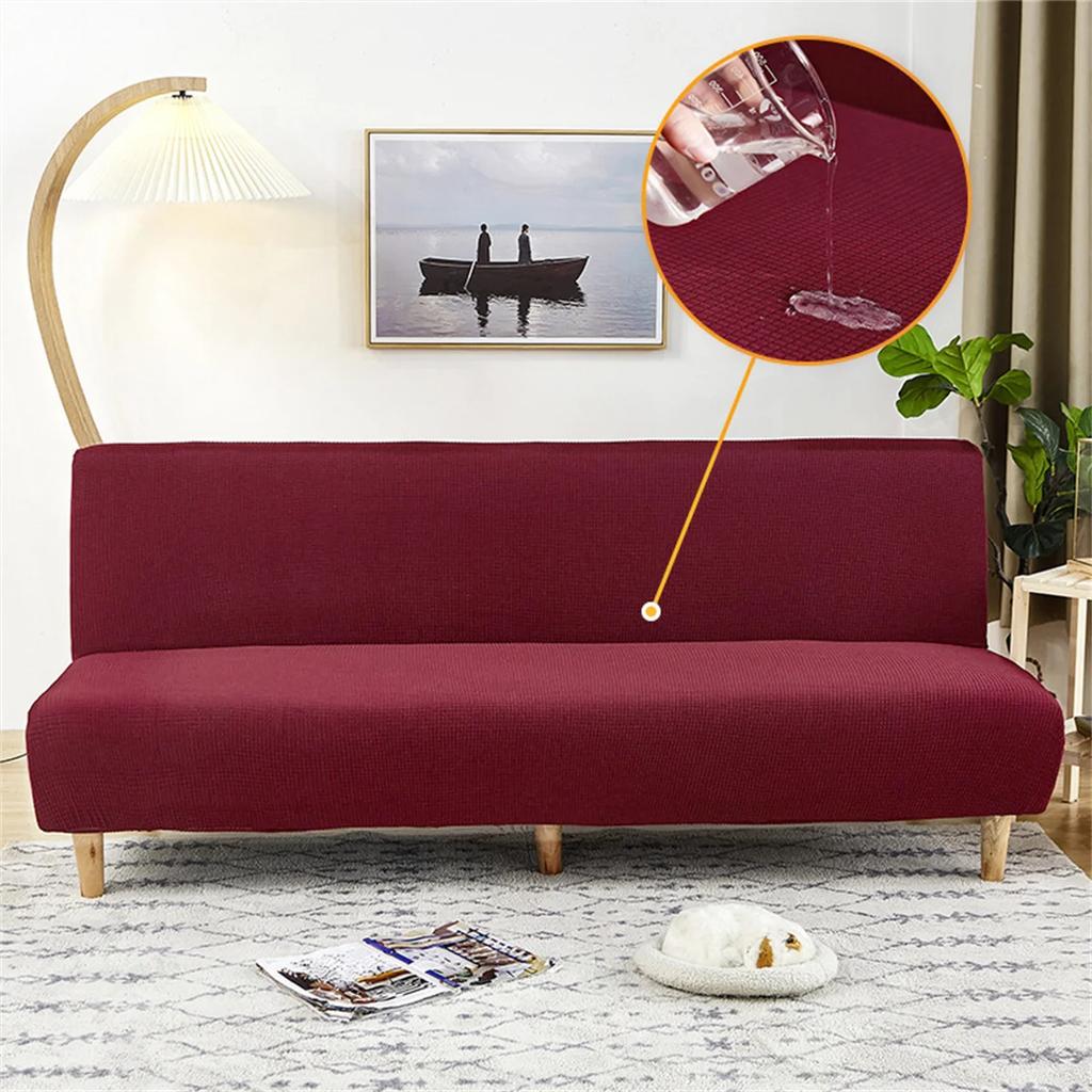 Jacquard Solid Color Sofa Bed Cover Elastic Water Repellent Couch Cushion Cover Non-slip All-inclusive Seat Slipcover for Home