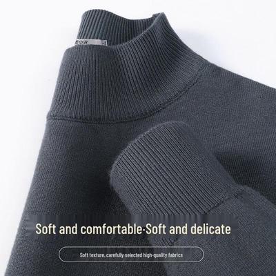 Men's Half-High Collar Knit Sweater
