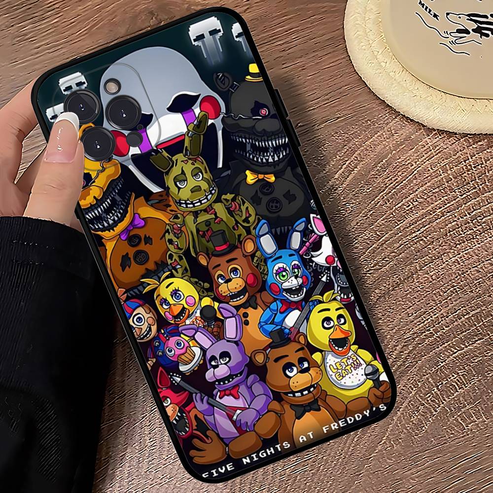 Spiel F-Five N-Nights At F-FreddyS Für IPhone 17 16 15 14 13 12 11 Pro Max Plus Stoßfeste Schwarze Weiche Handyhülle