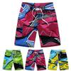 Pánské letní plážové šortky velké velikosti Kalhoty Barevný blok plavky se stahovací šňůrkou