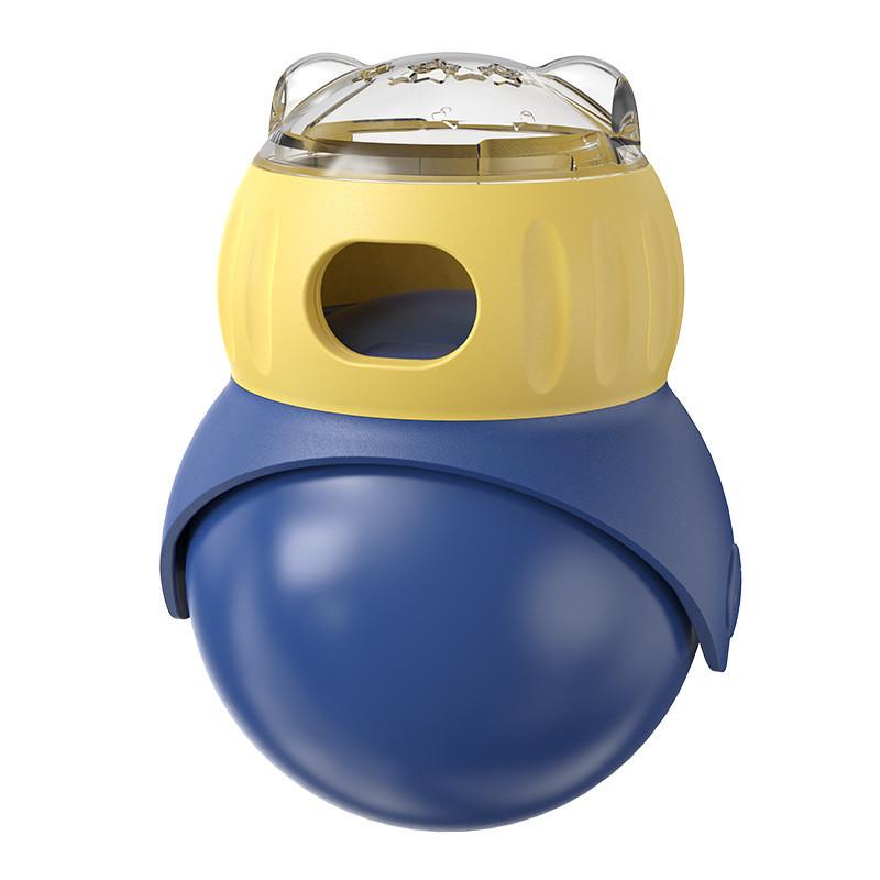 

Cat Toy Owl Shape Plastic Interactive Food Dispenser For Active Pets синий