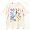 Pc Prek Back To School First Day of School Smiley Fac Cotton T Shirt Unisex Unisex Women Kids Streetwear Casual Short Sleeve Tops