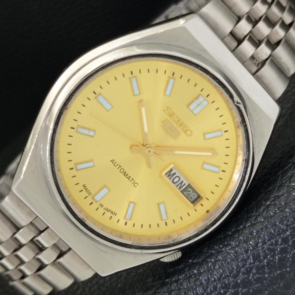

ПОДЛИННЫЕ ВИНТАЖНЫЕ МУЖСКИЕ ЧАСЫ SEIKO 5 AUTOMATIC 6119C ЯПОНИЯ С ЗОЛОТИСТЫМ ЦИФЕРБЛАТОМ a500083-2 R151a-a500083