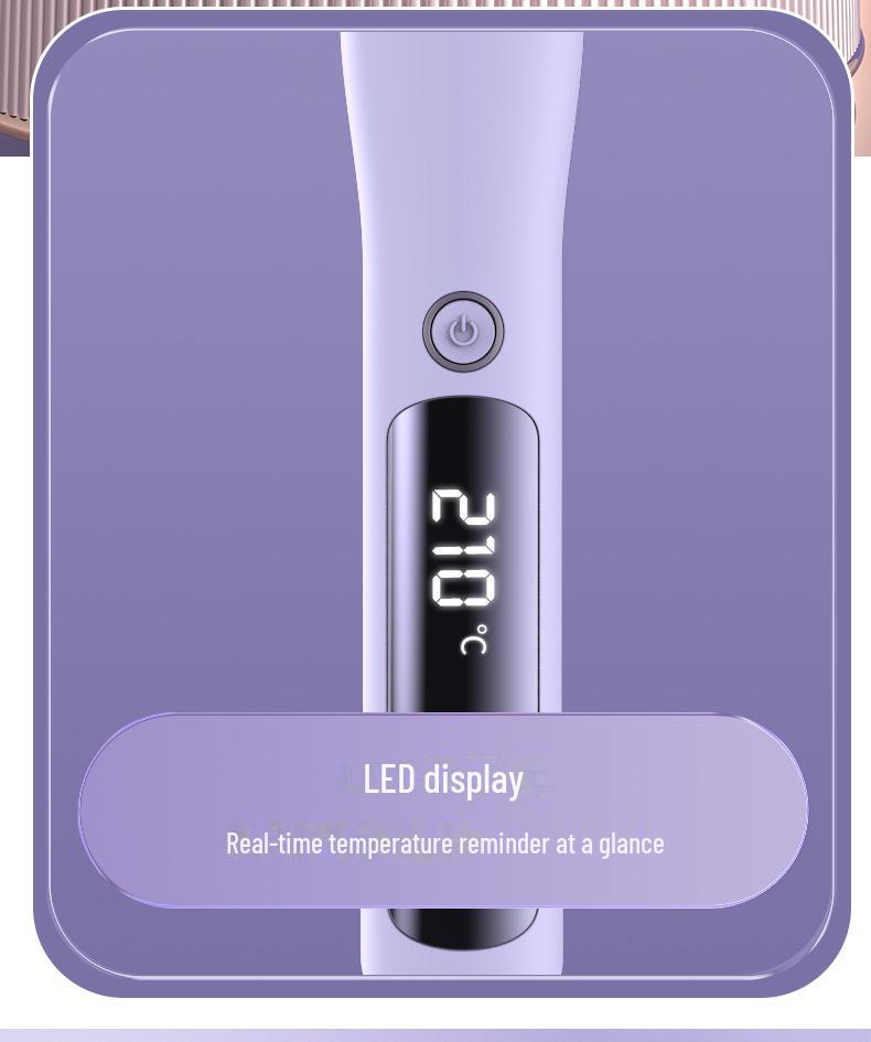 Dual-Purpose Curling & Straightening Iron for Hair: Compact & Fluffy Style Tool for Korean Students